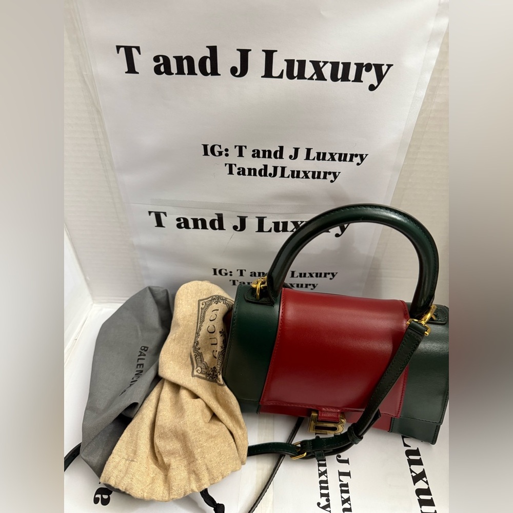 Gucci x Balenciaga Red and Green hourglass Bag